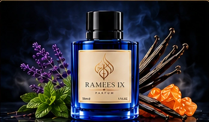 RAMEES IX Aseel Intense perfume bottle with its original cream and gold label