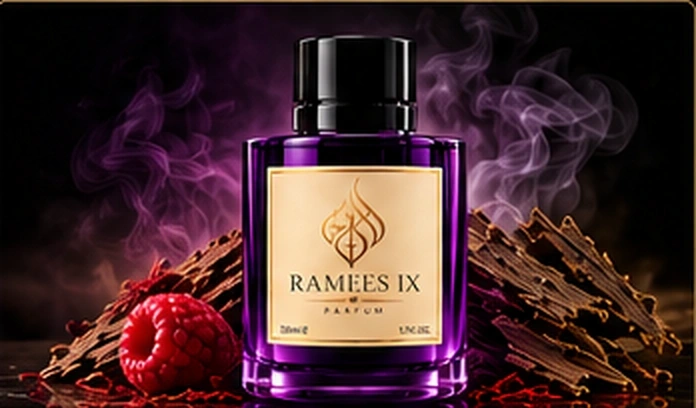 RAMEES IX Oud Sahara perfume bottle with its original cream and gold label